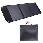 IFITech 70W Foldable Solar Portable USB Outdoor Charger with Dual Charging Ports for iPhone, iPad, Android Cellphone, Power Bank and Other Smart Devices