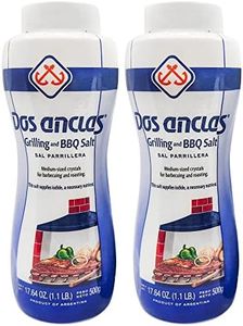 Dos Anclas Sal Parrillera 2 Pack, Rock Salt for Grilling and BBQ, Refined Medium Grain Salt for Meat and Seafood, Multi-Purpose Seasoning Gourmet Salt, 17.64 Oz (1.1 LB)