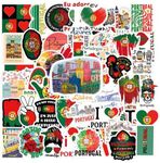 63Pcs Portugal Stickers Pack,Cartoon Aesthetic Vinyl Waterproof Decals for Water Bottle,Laptop,Phone,Skateboard,Scrapbooking,Bumper Decor for Kids Teens Adults Fans for Party Supply Decor