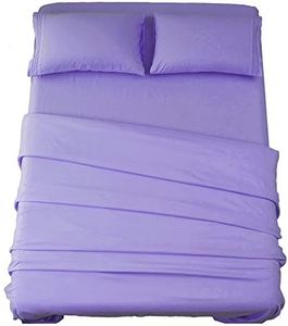 SONORO KATE Bed Sheet Set Super Soft Microfiber 1800 Thread Count Luxury Egyptian Sheets 16-Inch Deep Pocket，Wrinkle and Hypoallergenic-4 Piece (Lavender, California King)