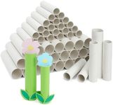 Bright Creations White Paper Cardboard Craft Tube Rolls (50 Pack)