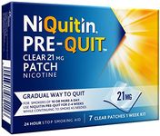 NiQuitin Nicotine Patch - Pre-Quit Patch - 21 mg - 7 Clear Nicotine Patches 1 Week Kit - Stop Smoking Aid - Invisible Nicotine Patches - Gradually Quit Smoking