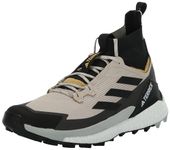 adidas Men's Terrex Free Hiker 2.0 Sneaker, Wonder Beige/Black/Semi Spark, 10