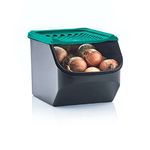 Tupperware OnionSmart 3L Onion & Shallot Storage Container Green - Specially Designed Air Vents Keep Food Fresher for Longer - Space Saving Design - Stores Up To 3kg - Stackable Design - BPA Free