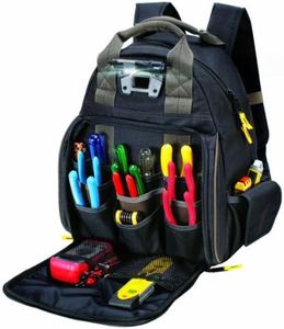 Custom Leathercraft L255 Tech Gear 53 Pocket Lighted Back Pack