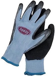 Berkley Coated Fishing Gloves, Blue/Grey