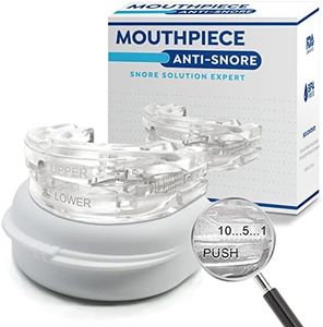 Anti Snoring Mouthpiece: Anti Snoring Devices Mouth Guard - Sleep Apnea Mouth Guard - Snoring Mouth Guard - Snoring Aids for Men and Women - Anti Snore Mouth Guard - white