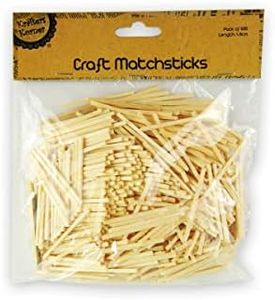 2 x Krafters Korner 4.8cm Craft Matchsticks Kids Craft 1200Pce Wooden Natural Color Multi-use DIY School Project Cake pop Sticks Toy Best