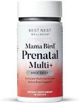 Best Nest Wellness Mama Bird Prenatal Vitamin: Vegan Prenatal Vitamins for Women w/Methylfolate (Folic Acid) w/Organic Herbal Blend, Prenatal Vitamins for Women B12, Choline, Once Daily, 30 Count