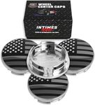 InTimesAuto 63MM 2.5 Inch Wheel Center Caps for Dodge Ram 6KF18TRMAA Rim Wheel Center Hub Caps, Pack of 4 Chrome with American Flag