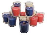 Pure Source India Votive Glass Candles, Pack of 12 (Scented - Rose, Jasmine & Lavender)