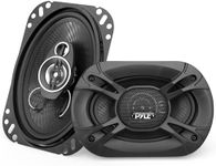 3-Way Universal Car Stereo Speakers - 300W 4" x 6" Triaxial Loud Pro Audio Car Speaker Universal OEM Quick Replacement Component Speaker Vehicle Door/Side Panel Mount Compatible - Pyle PL4163BK (Pair)