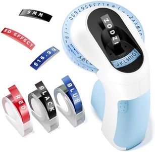 Zodzi Embossing Label Maker,Vintage Embossed Label Maker Machine with Tapes,Manual Retro Labeler,Old School Embosser with 3D Tapes for Home Office Kids DIY Craft Scrapbook Supplies Junk Journal Kits