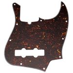 Musiclily Pro 10-Hole Modern Style J Bass Pickguard for 4 String American Jazz Bass, 4Ply Tortoise Shell