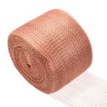 Uxcell Copper Mesh 4 Inches x 98 Feet, Copper Mesh Roll for Hole Filler, Distilling, Fabric DIY Kit, Pure 100% Copper Roll