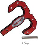GEN-Y GH-0070-R Hulk 2.0 Double Tow Hook and Hitch Step with GH-099 Pin, GH-011 Clip for 2" Receiver, Red - 16,000 LB Towing Capacity
