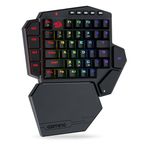 Redragon K585 PRO Wireless One-Handed Mechanical Keyboard, 42 Keys 3-Mode RGB 40% Gaming Keypad w/ 7 Onboard Macro Keys, Detachable Wrist Support, Rechargeable Battery (Red Switch)