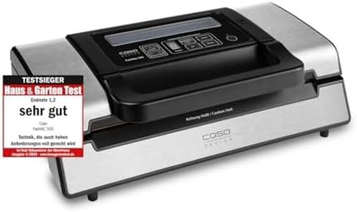 CASO FastVac 500 Gewerbevakuumierer - Testurteil Sehr Gut, Vakuumiergerät, Folienschweißgerät - doppelte Kolbenpumpe 20 Liter/Min., Vakuumierer doppelte Schweißnaht, inkl. 2 gratis Folienrollen