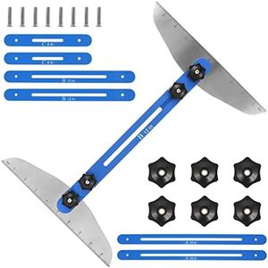 Stair Tread Gauge Stair Tread jig Template Scribe Tool Measuring Ruler with Scale Carpenter Accessories Suitable for Stairs Risers and Partitions (A)