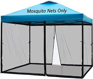 Tiimmgaal 10x10 Mosquito Netting for Patio Camping Gazebo/Pop Up Canopy Tent,Double Door Side Screen Easy Installation Black（Only Net No Frame） (Embedded 10x10)