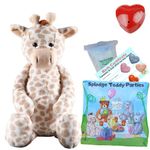 Flopsy giraffe - Soft Plush Toy - 16 inch / 40cm - Build your own Teddy Bear Making Kit with voice recorder - no sew