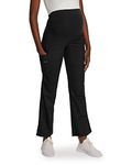 Landau Proflex Tailored Fit Stretch 3-Pkt Maternity Scrub Pants for Women 2399, Black, Small