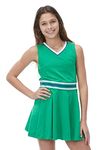 Street Tennis Club Girls Tennis Dress & Golf Outfit, Athletic Skirts Dress with Built-in Shorts, Club, X-Large