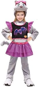Ciao-Milady gattina 44 Gatti Halloween Special Edition Costume Travestimento Bambina (Taglia 3-4 Anni), Multicolore, 11232.3-4