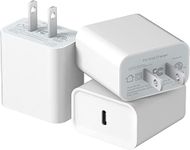 Charger Block USB C Charger Fast Charging Brick 3-Pack Power Plug Fast Charging Box Compatible with iPhone 16 15 14 13 12 11Pro Max/Mini/Plus/Pad/Samsung Galaxy s23/S22/S21