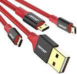 JianHan Reversible Micro USB Cable,[3-Pack] Braided Micro USB Charging Cable for Samsung Galaxy S7 S6 J7 Edge,Note 5,LG G3 G4,Kindle,PS4,Motorola,Android (1.5ft /3.3ft /6.6ft Red)