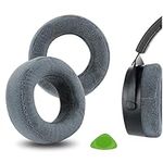 Geekria Comfort Extra Thick Velour Replacement Ear Pads for Beyerdynamic DT 700 PRO X, DT 900 PRO X Headphones Ear Cushions, Headset Earpads, Ear Cups Cover Repair Parts (Grey)