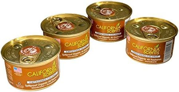 California Scents Air Freshener 4-Pack Car Air Freshener (Capistrano Coconut)