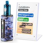 Innokin Adept Zlide Kit, 3000mAh E-Cigarette Vape 2ml Vapouriser Using Zenith Z-Coils, IP67 Waterproof, LED Display, MTL Smooth Vaping, Auto-Wattage-Selection, AMZ Edition, No Nicotine - Sky