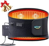 ALLJOY 170CM Heat Pad for Back Pain Relief, Plug-in Lower Back Massager with 3 Heat 5 Vibration, Wearable Heating pad with 3 Timer, Heated Waist Belt Back Lumbar Support, Gifts for Women Men