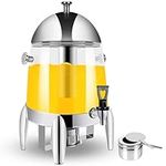 Beverage Dispenser with Fuel Holder, 3.2 Gallon Stainless Steel Drink Dispensers can Continuous Heating-Tea Water Coffee Chafer Urn with Spigot for Parties Buffet Catering Hot & Cold Drinks