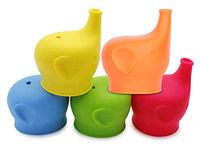 5Pcs Silicone Sippy Cup Lids Lovely Elephant Design Spill-Proof Silicone Kids Lids…