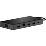 HP Travel USB-C Multi Port Hub Docking Station with USB-C, RJ-45, HDMI, SD and Micro SD Slots - 1C1Y5AA, Black