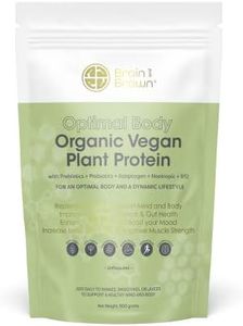 Brain and Brawn Optimal Body Organic Vegan Plant Protein with Probiotics + Prebiotics 900g