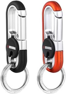 Mkitnvy 2 Piezas Mosqueton Llavero, Llavero Coche Metálico con 4 Llaveros, Llavero de Coche de Zinc, Mini Herramientas al Aire Libre, Para Coche Hombre Mujeres Exteriores (A)