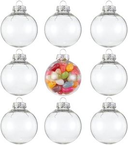 THE TWIDDLERS 15 Boules de Noël Transparentes à Remplir & Décorer (6cm) - Ornement de Sapin à Suspendre Personnalisé - Déco DIY pour Noël, Mariages, Anniversaires, Fêtes