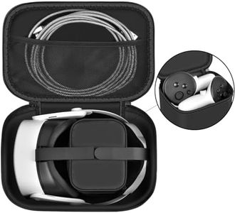 Cases Compatible with Meta for Quest 3/3S/2 VR Headset, Virtual Reality Headsets Storage Travel Carrying Holders for Elite Strap,for Touch Pro Controllers, Link Cable,Battery Accessories (Bag Only)