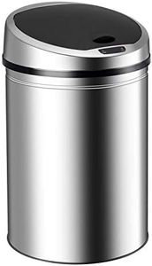 Ribelli Edelstahl Mülleimer 30 Liter - Abfalleimer mit Sensor - automatisches Öffnen und Schließen - Klemmring für Müllbeutel - Abnehmbarer Deckel - mit LED-Funktionsanzeige (Chrom)