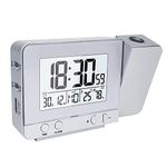 Projection Alarm Clock - Digital Projector Clock with 180° Rotatable Projector Alarm Clocks for Bedrooms, 4-Level Brightness Dimmer, USB Charging Port, Dual Alarm Clock for Heavy Sleepers