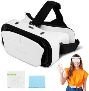 Virtual Reality Goggles, 3D VR Glasses Adjustable VR Virtual Reality Headset with Wide Angle Lens, Universal 3D VR Headset for Kids Adults, HD Goggles for Phone Movies Games