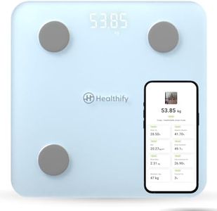 Healthifyme Smart Scale, Weighing Scale For Body Weight Get Data Driven Smart Weight Loss And Track 11 Plus Key Body Metrics In Healthifyme App|1 Month Free Smart Plan| 2 Years Warranty (Blue)