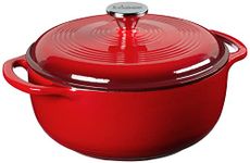 Lodge EC4D43 Enameled Cast Iron Dutch Oven, 4.6-Quart, Island Spice Red