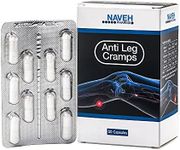 Anti Leg Cramps Magnesium Supplement for Muscle Pain Relief, 50 Caps 190mg, Nocturnal Leg Cramps, Pregnancy Cramps, Calf Cramps, Cramps in Feet, Charley Horse – Natural, Proven Remedy by Naveh Pharma