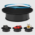 Haiker Black Color Velvet Top Motorized Rotating Display Stand for Jewelry Model Hobby Collectible Product and other Small Stuff