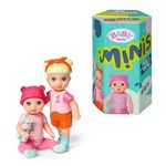 BABY born Minis Online Double Pack 6 Vicky and Mila 906071 - 6.5cm Doll with Colour Change Effects and 7cm Doll with Removeable Headband - Suitable for Kids From 3+ Years, Pink