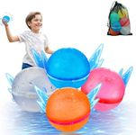 WABALLO Water Balloons,Pcs Reusable Water Bomb with Mesh Bag for Summer Games, Magnetic Self Sealing Water Splash Ball Quick Fill, Outdoor Activities, Pool Toys, Beach Toys for Kids/Adults